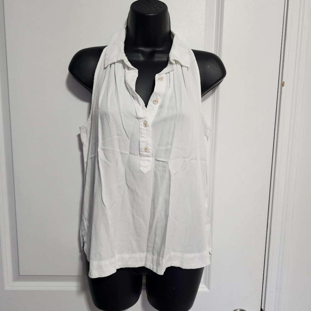 White Collared Tank